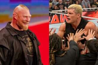 Brock Lesnar y Cody Rhodes en WWE RAW 17 04 2023