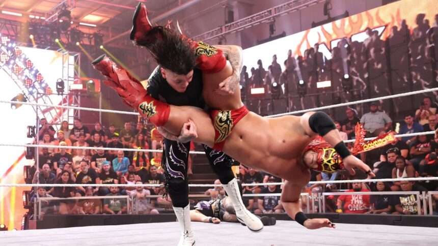 Rhea Ripley Dominik Mysterio vs Dragon Lee Lyra Valkyria WWE NXT 22 08 2023