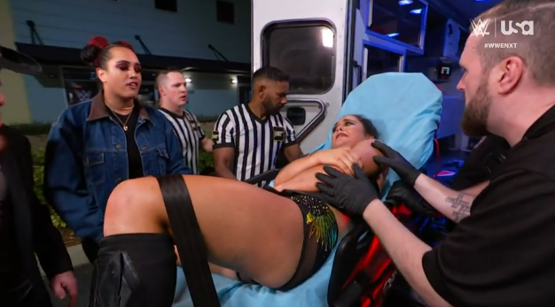 Lyra Valkyria sale en Camilla después de su lucha Tag Team en NXT Roadblock