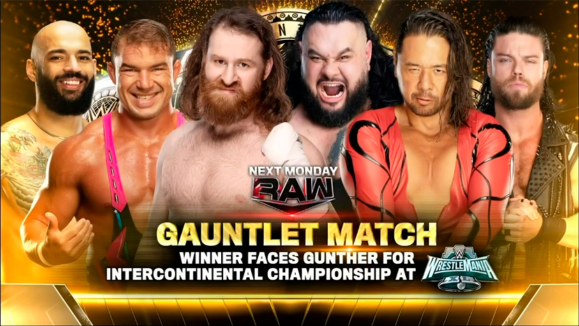 Gauntlet Match en Raw para determinar al retador de Gunther en Wrestlemania XL