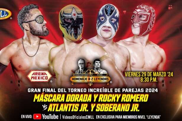 Rocky Romero Máscara Dorada Atlantis Jr Soberano Jr CMLL Homenaje a 2 Leyendas 2024
