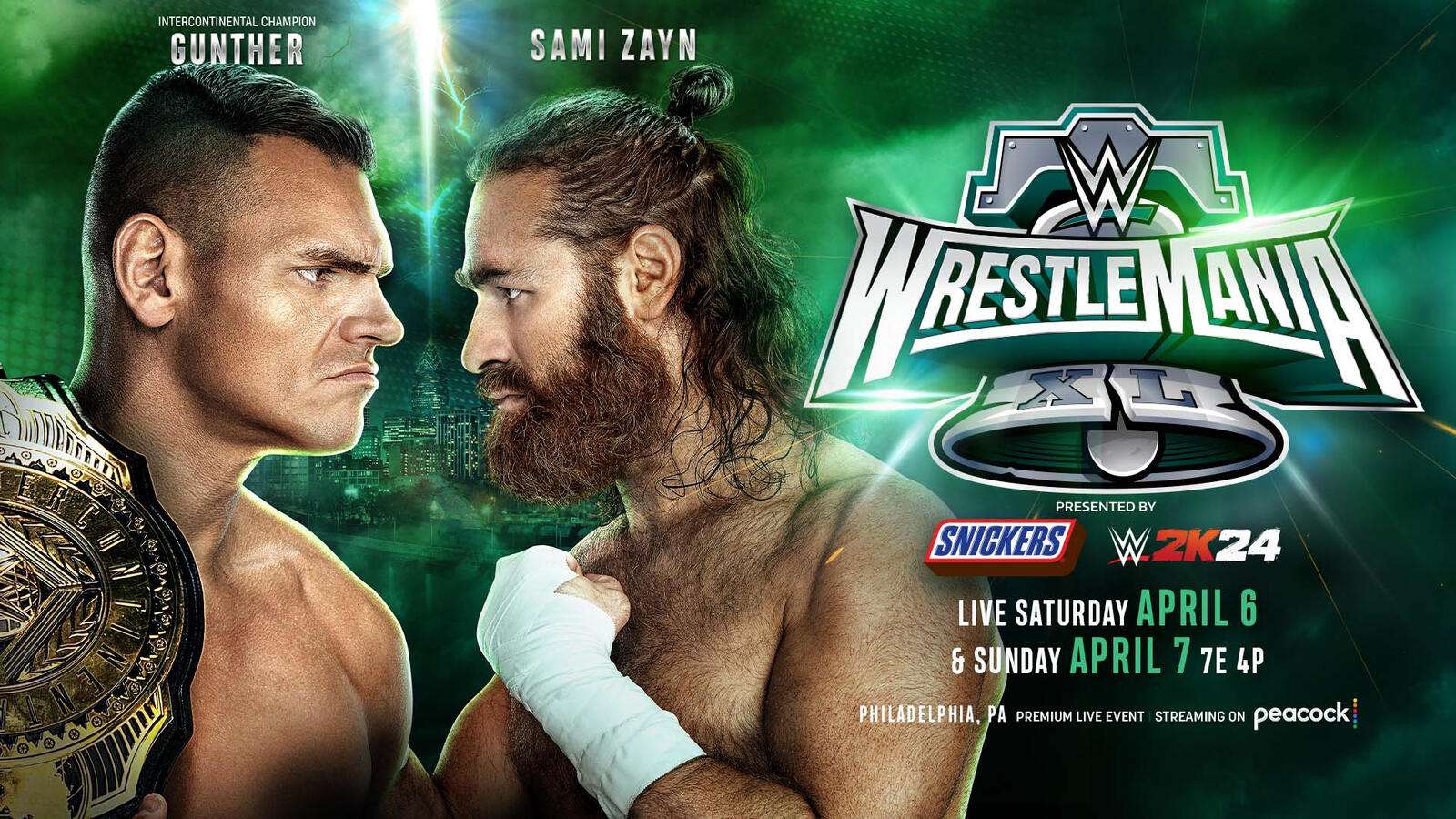 Gunther Sami Zayn WrestleMania 40