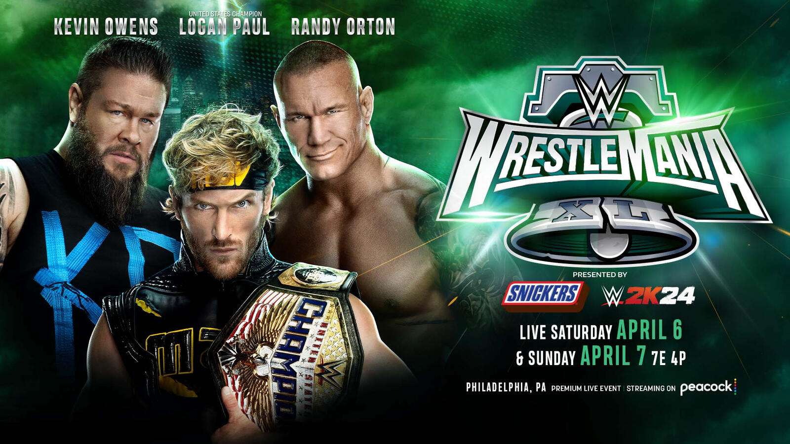 Logan Paul expondrá su reinado ante Kevin Owens y Randy Orton en WrestleMania 40