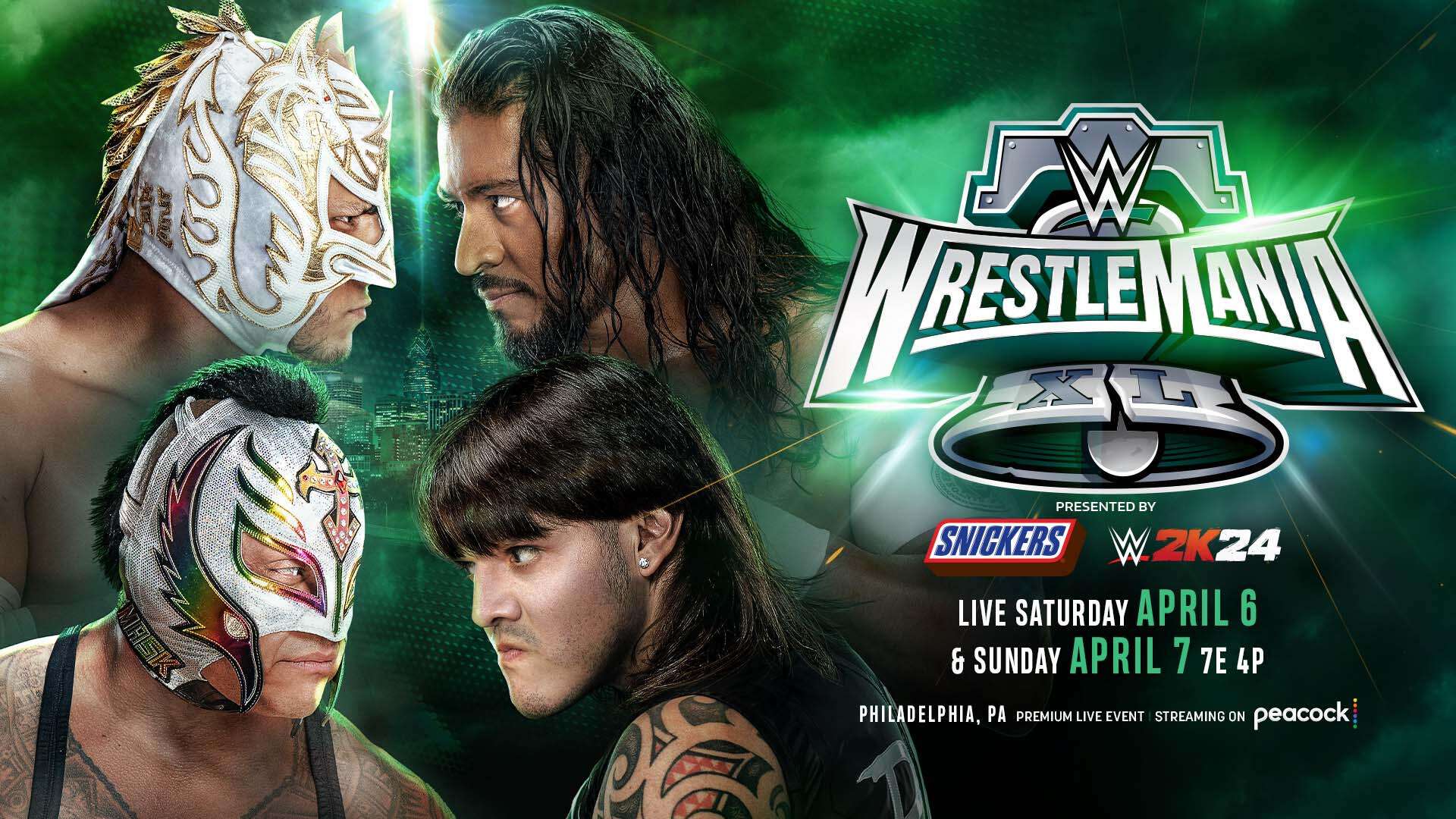 ¡Mexicanos en WrestleMania 40! Rey Mysterio y Dragon Lee vs. Santos Escobar y Dominik Mysterio