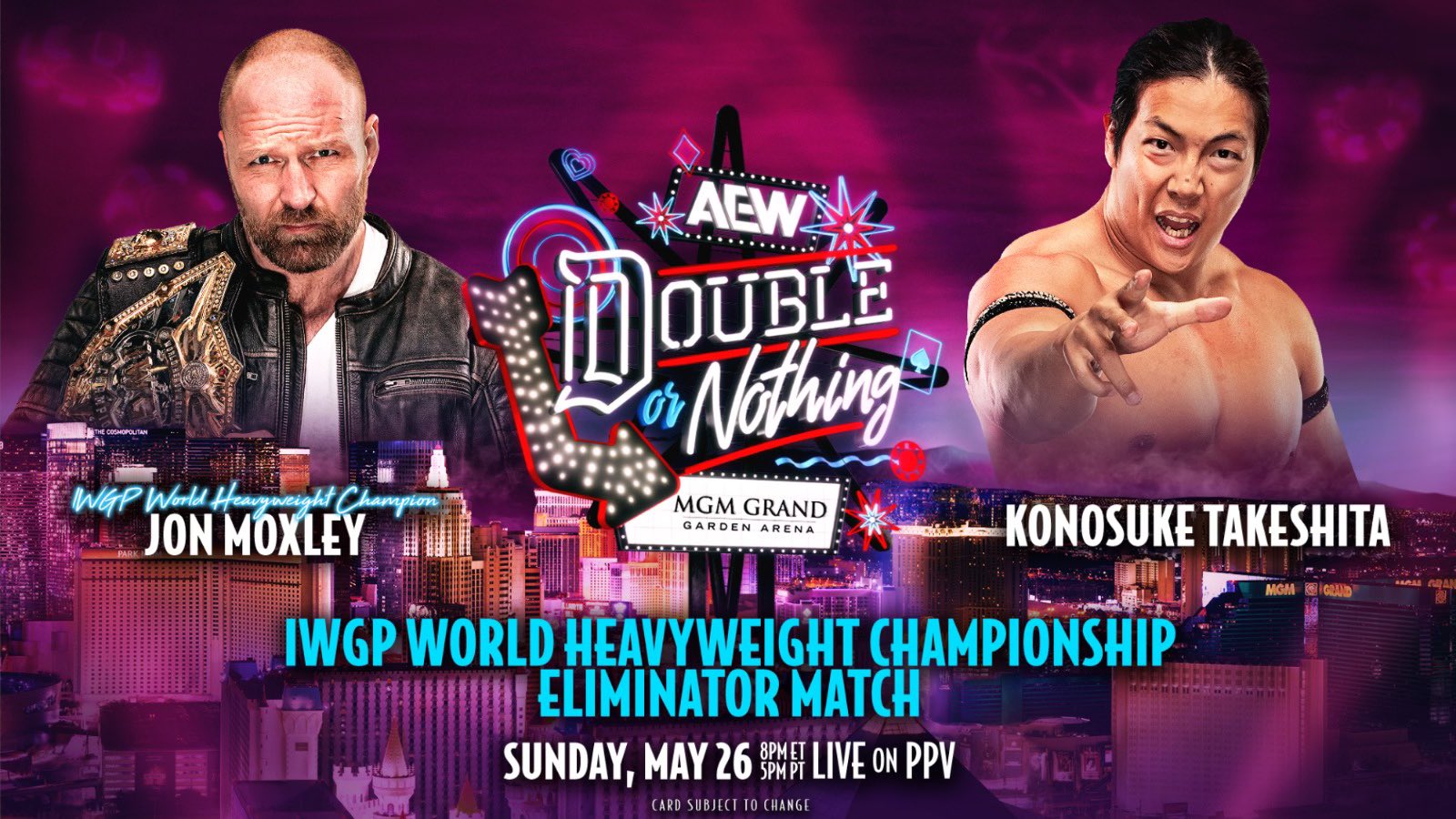 Jon Moxley enfrentará a Konosuke Takeshita en AEW Double or Nothing 2024