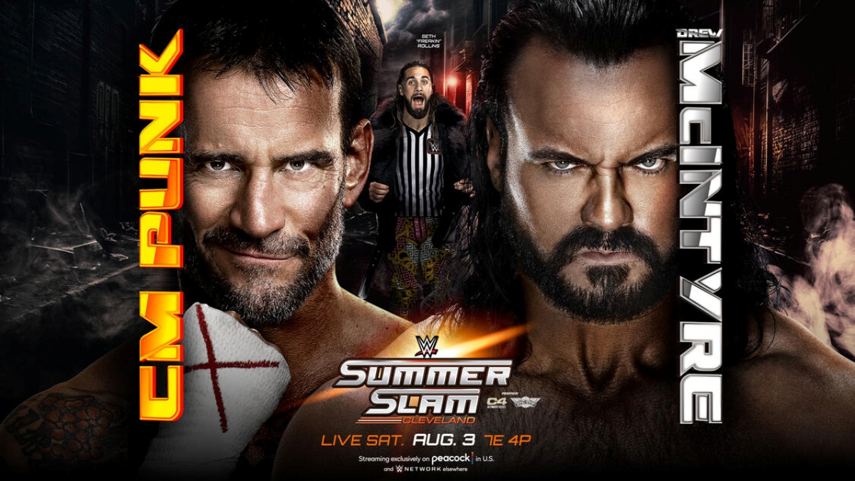 CM Punk vs Drew McIntyre finalmente es oficial para WWE SumerSlam 2024… con Seth Rollins como árbitro especial invitado