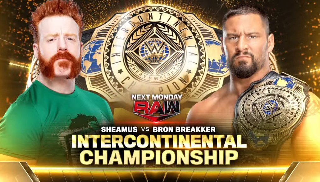 Bron Breakker pondrá en juego el Campeonato Intercontinental ante Sheamus en RAW (Noviembre 18, 2024)