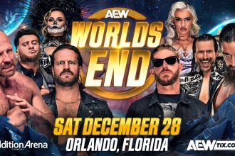 Horarios AEW Worlds End 2024 cartelera poster