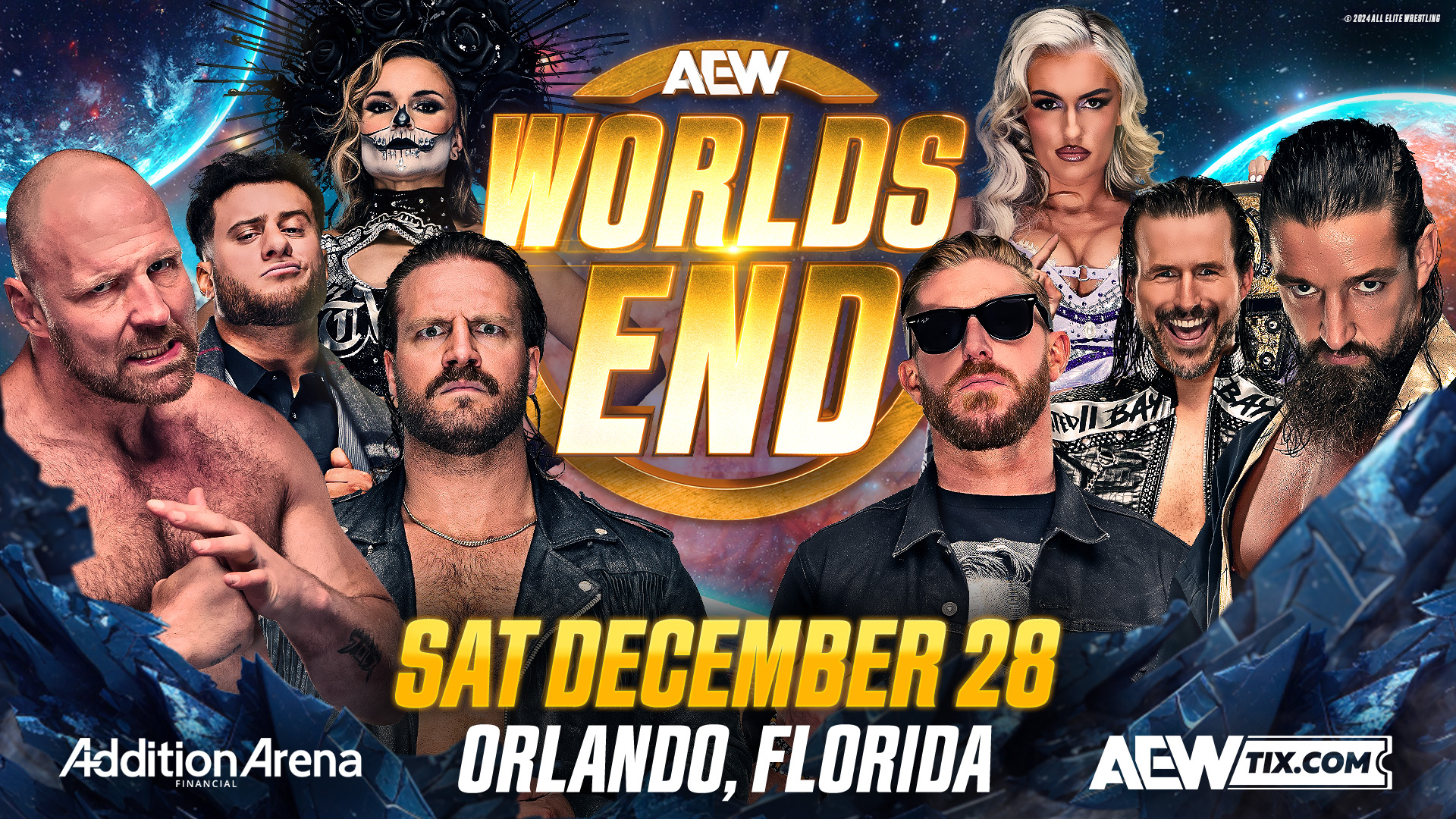 AEW Worlds End 2024: cartelera oficial y horarios para Latinoamérica