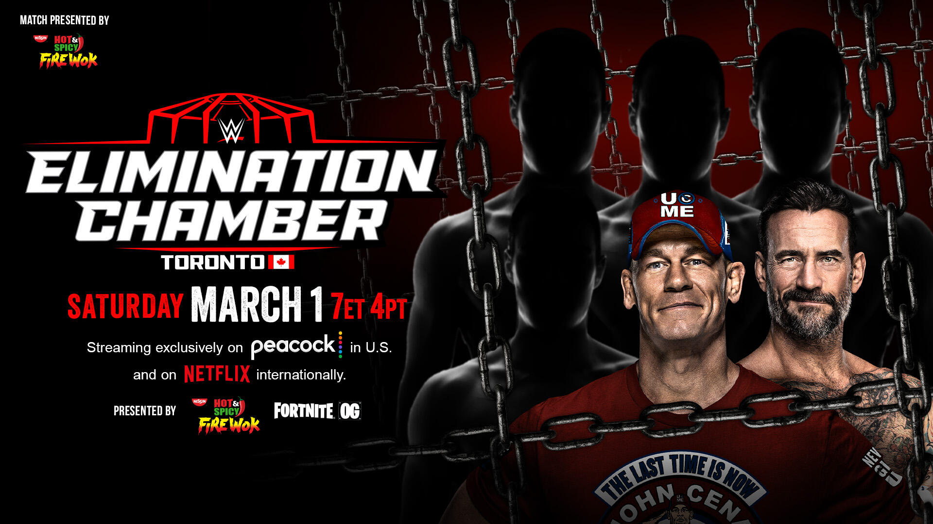 CM Punk John Cena WWE Elimination Chamber 2025 Match Card