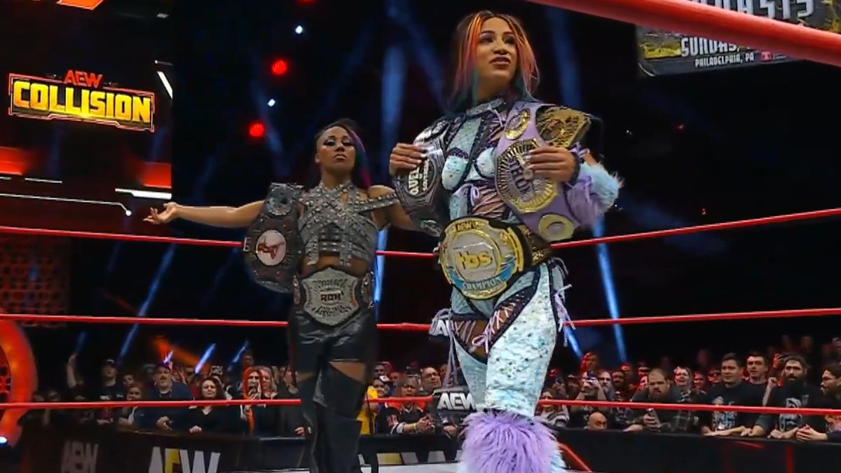 ENCUENTRO DE CAMPEONAS: Athena sorprende a Mercedes Moné en AEW Collision 1 ENCUENTRO DE CAMPEONAS: Athena sorprende a Mercedes Moné en AEW Collision